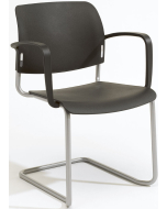 Verco Visitor / Conference Seating - Add Cantilever Plastic Stacking Chair with Arms