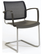 Verco Visitor / Conference Seating - Add Cantilever Mesh Back Plastic Stacking Chair with Arms