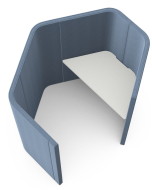 Acoustic Learning - Large Hexagonal Study Booth Including Desk (3 Height Options)