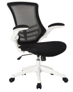 Aurora Seating - High Back Mesh Operator Chair in Black with White Shell