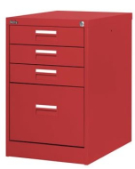 Silverline Midi 1 Drawer Filing Cabinet + 3 Storage Drawers