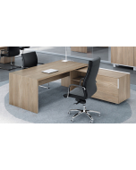 Edge Executive Rectangular Desk And Right Hand Credenza Return  Unit - 1.8 and 2m Options