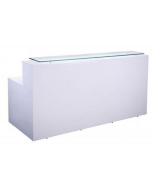White Gloss Rectangular Reception Counter