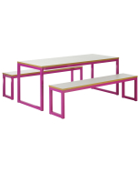 Urban 40/40 Robust 25mm Laminate Top School Bench Dining Sets W1800mm (Premium Frame Colours)
