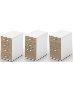 BT Sirius Two Tone Storage - 2 Drawer, 3 Drawer & 4 Drawer 800mm Deep Desk High Pedestal