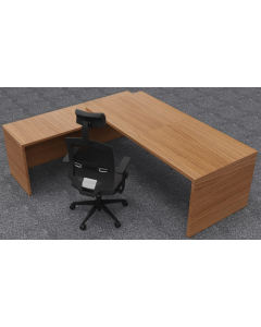 T45 Executive L-shaped Desk with LH Return Unit Sitting Below Desktop - 1.8 & 2M Options
